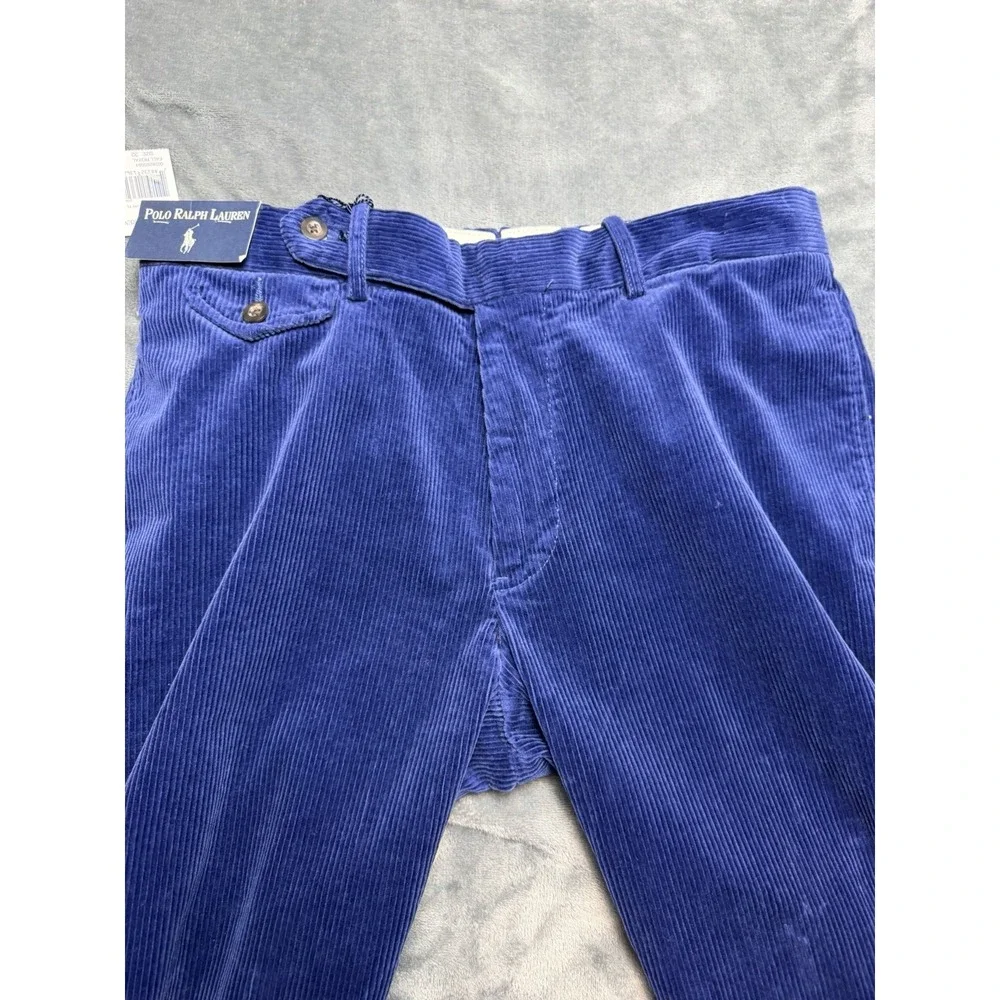 Vintage Ralph Lauren Polo Corduroy Pants 32x32 Royal Blue New Preppy